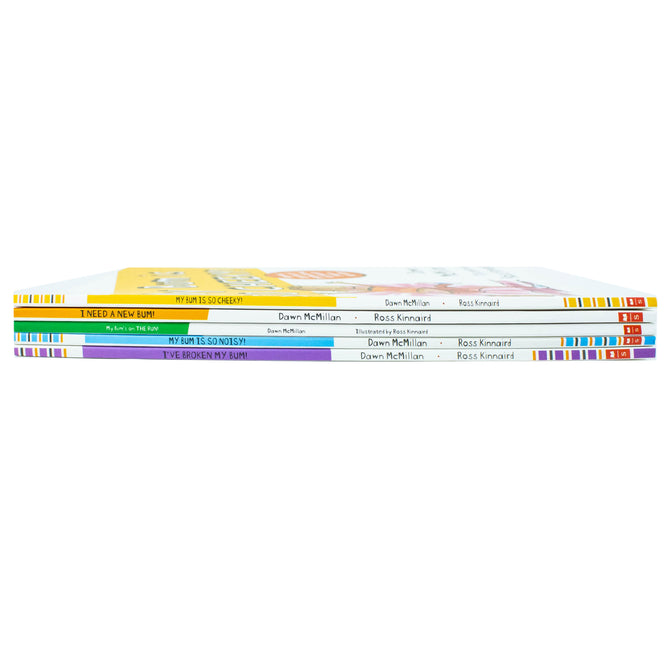 New Bum Series 5 Books Collection Set (I Need a New Bum!, I've Broken My Bum!, My Bum is SO NOISY!, My Bum is on the Run! & My Bum is SO CHEEKY!)