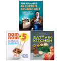 Sam Holland’s Kitchen Kickstart(HB), Nom Nom Chinese Takeaway In 5 Ingredients, The Sattvik Kitchen 3 Books Collection Set