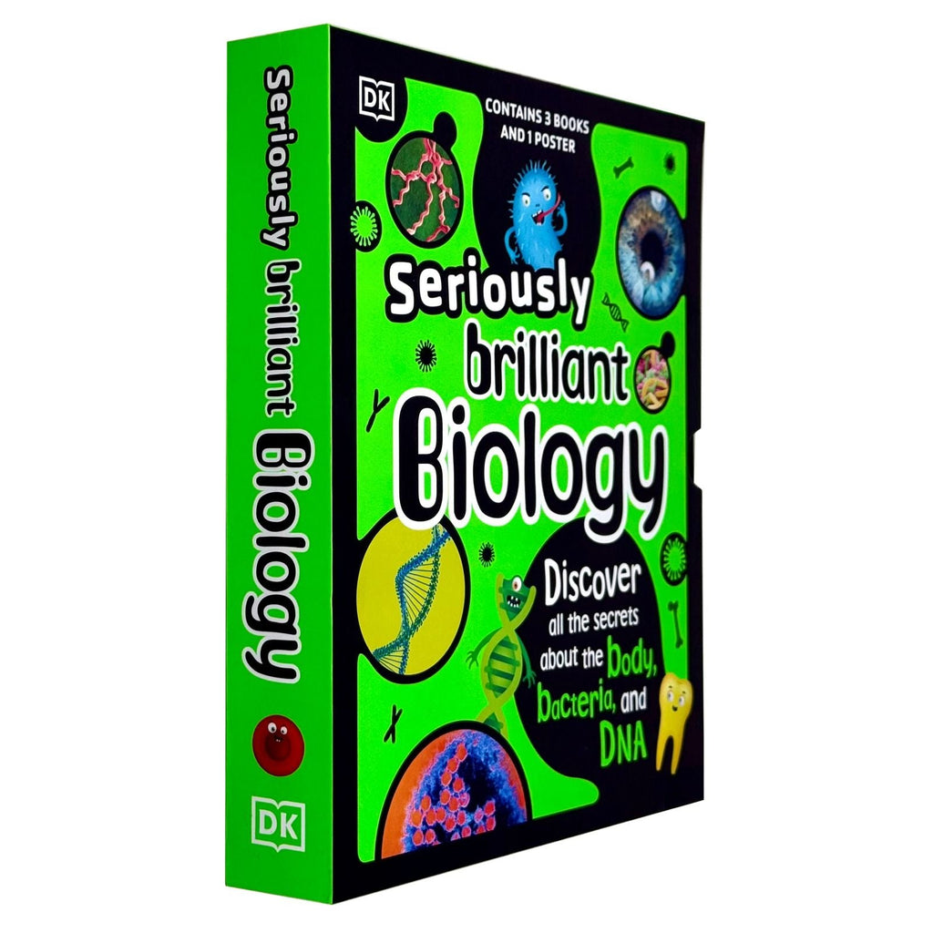DK Seriously Brilliant Biology 3 Books Box Set (The Body Book ,The DNA Book & The Bacteria Book)