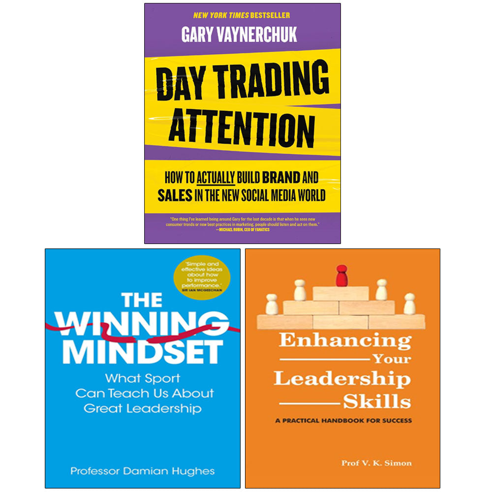 Day Trading Attention,The Winning Mindset,Enhancing Your Leadership Skills 3 Books Collection Set