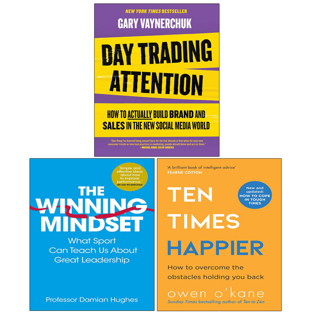 Day Trading Attention,Ten Times Happier,The Winning Mindset 3 Books Collection Set