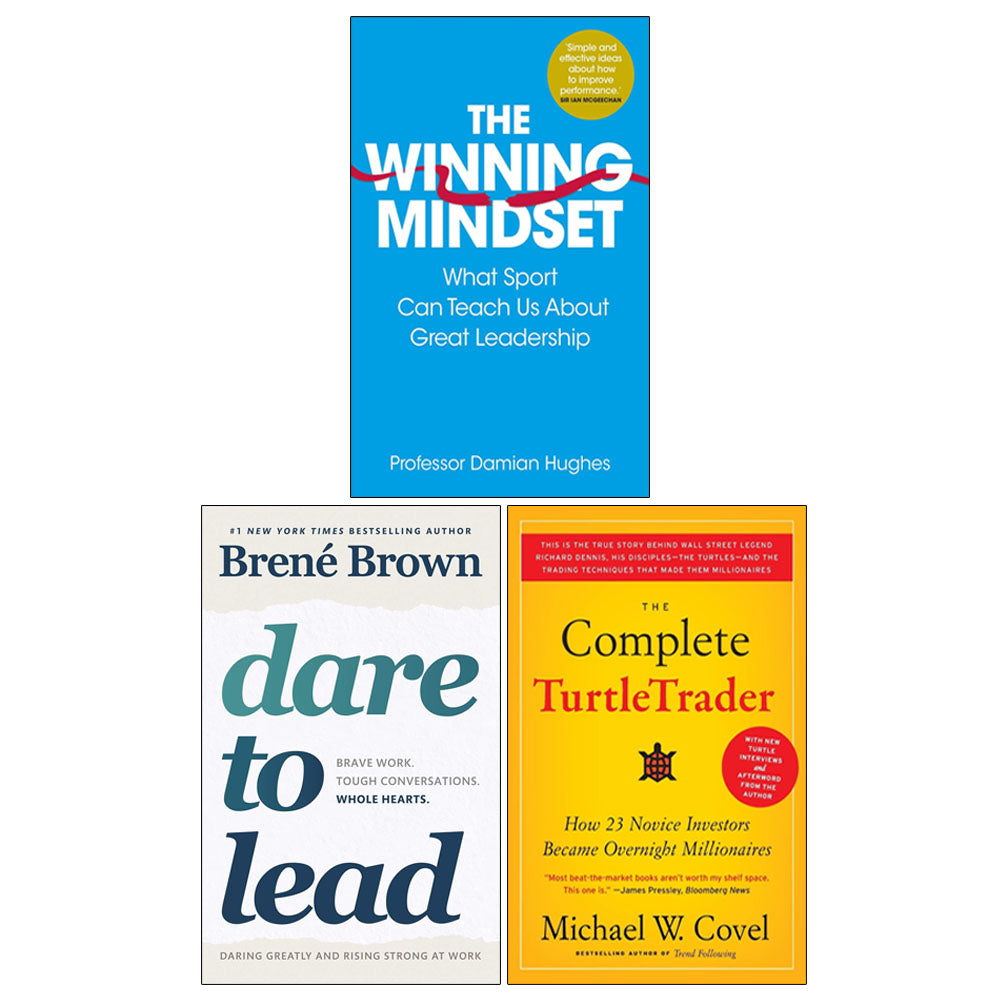 Dare to Lead, The Complete TurtleTrader, The Winning Mindset 3 Books Collection Set