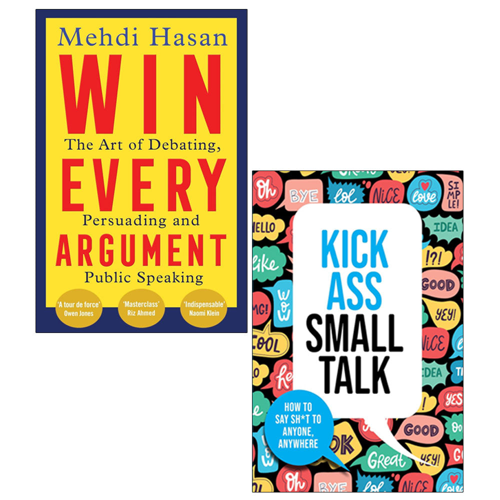 Win Every Argument, Kick Ass Small Talk 2 Books Collection Set Paperback