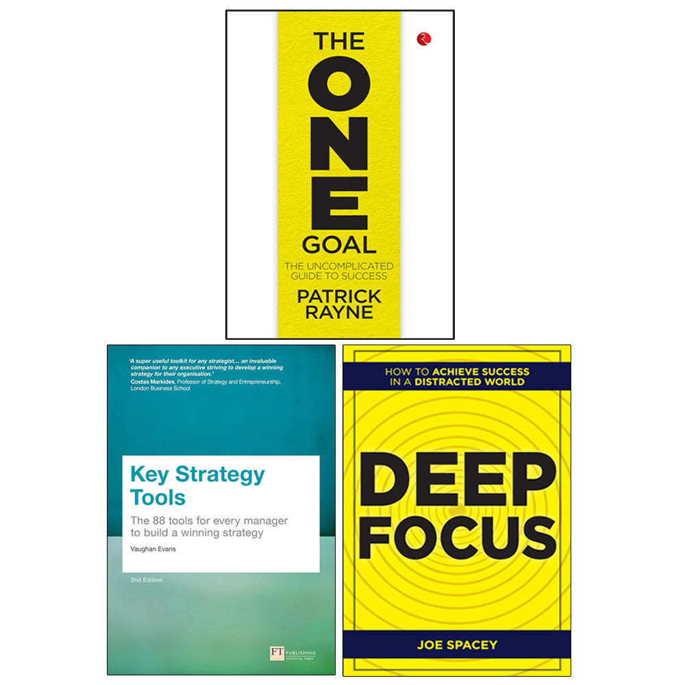 Key Strategy Tools,THE ONE GOAL,Deep Focus 3 Books Collection Set