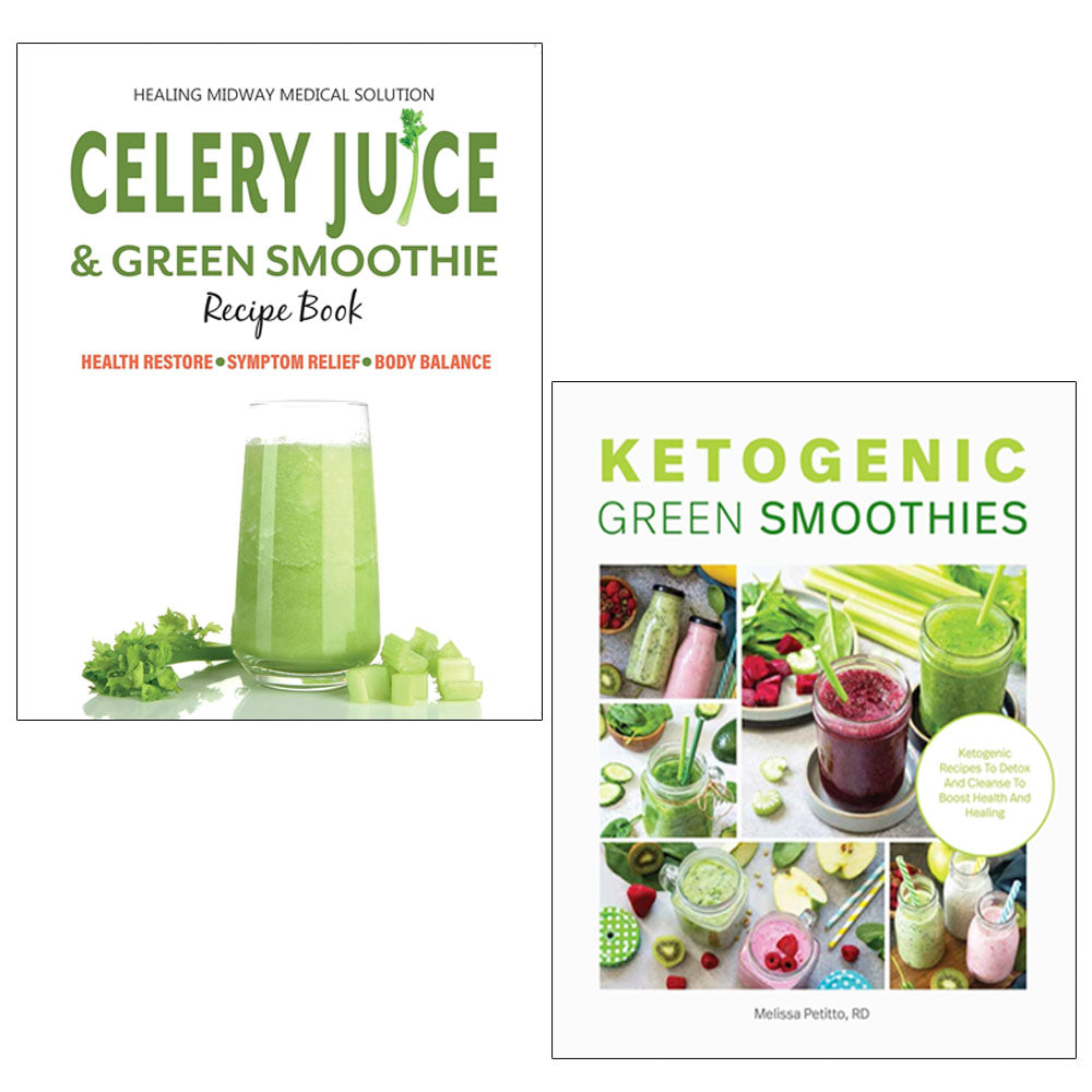 Celery Juice & Green Smoothie Recipe Book,Ketogenic Green Smoothies 2 Books Collection Set