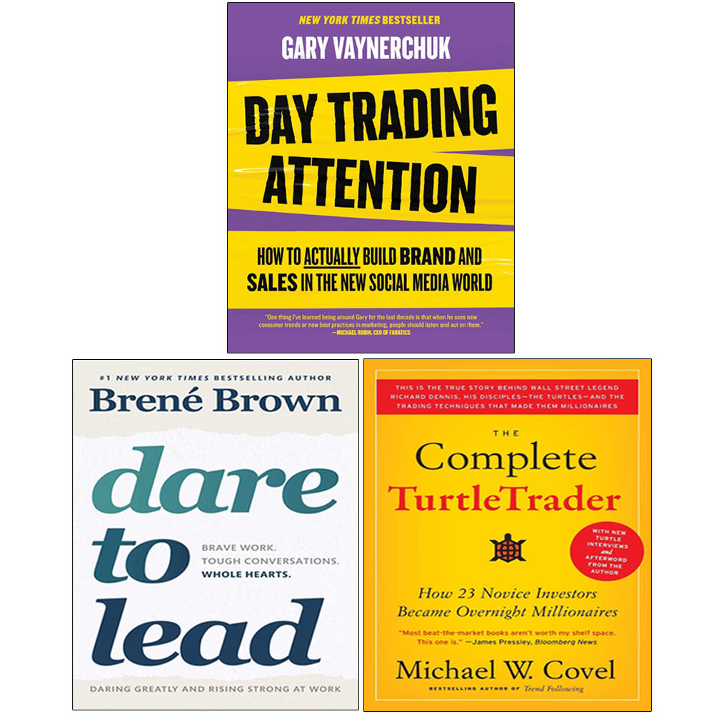 Day Trading Attention, Dare to Lead, The Complete TurtleTrader 3 Books Collection set