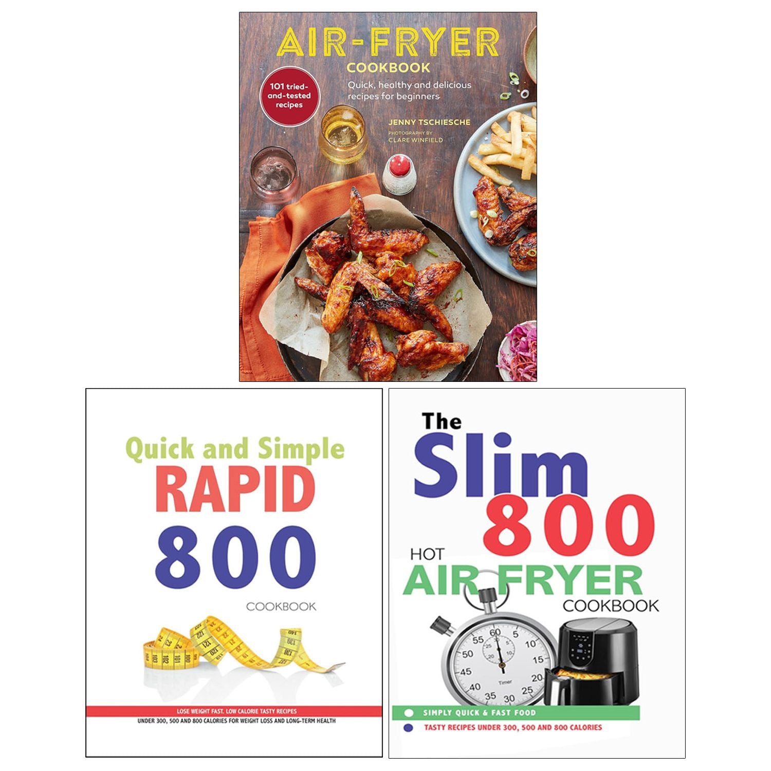 Air-Fryer Cookbook, The Slim 800 Hot Air Fryer,Quick and Simple RAPID 800 Cookbook  3 Books Collection Set