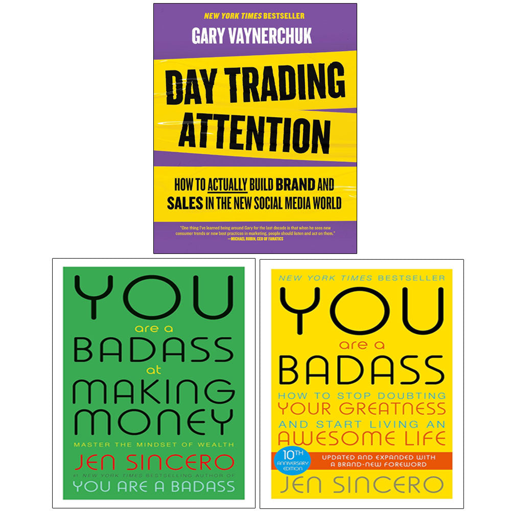 Day Trading Attention, You Are a Badass at Making Money, You Are a Badass 3 Books Collection Set