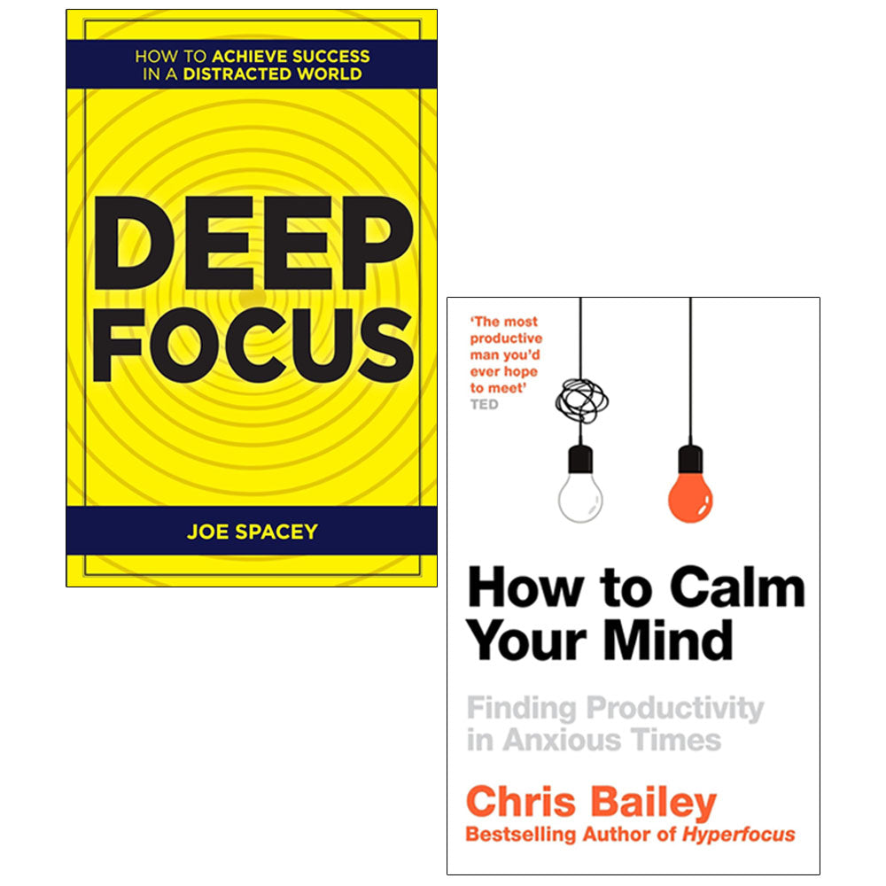 How to Calm Your Mind,Deep Focus 2 Books Collection Set