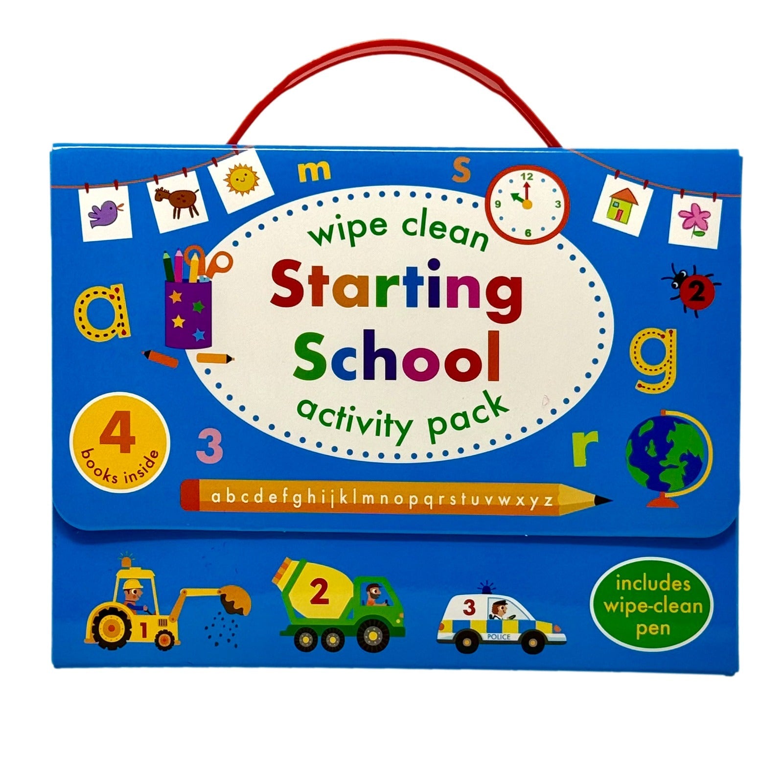 Wipe Clean Starting School Activity Pack Collection 4 Books Set (with pen)