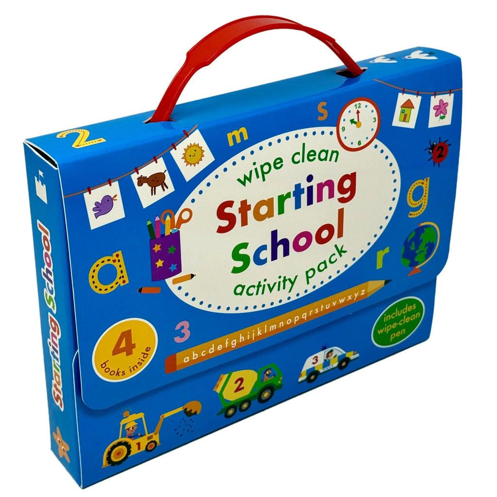 Wipe Clean Starting School Activity Pack Collection 4 Books Set (with pen)