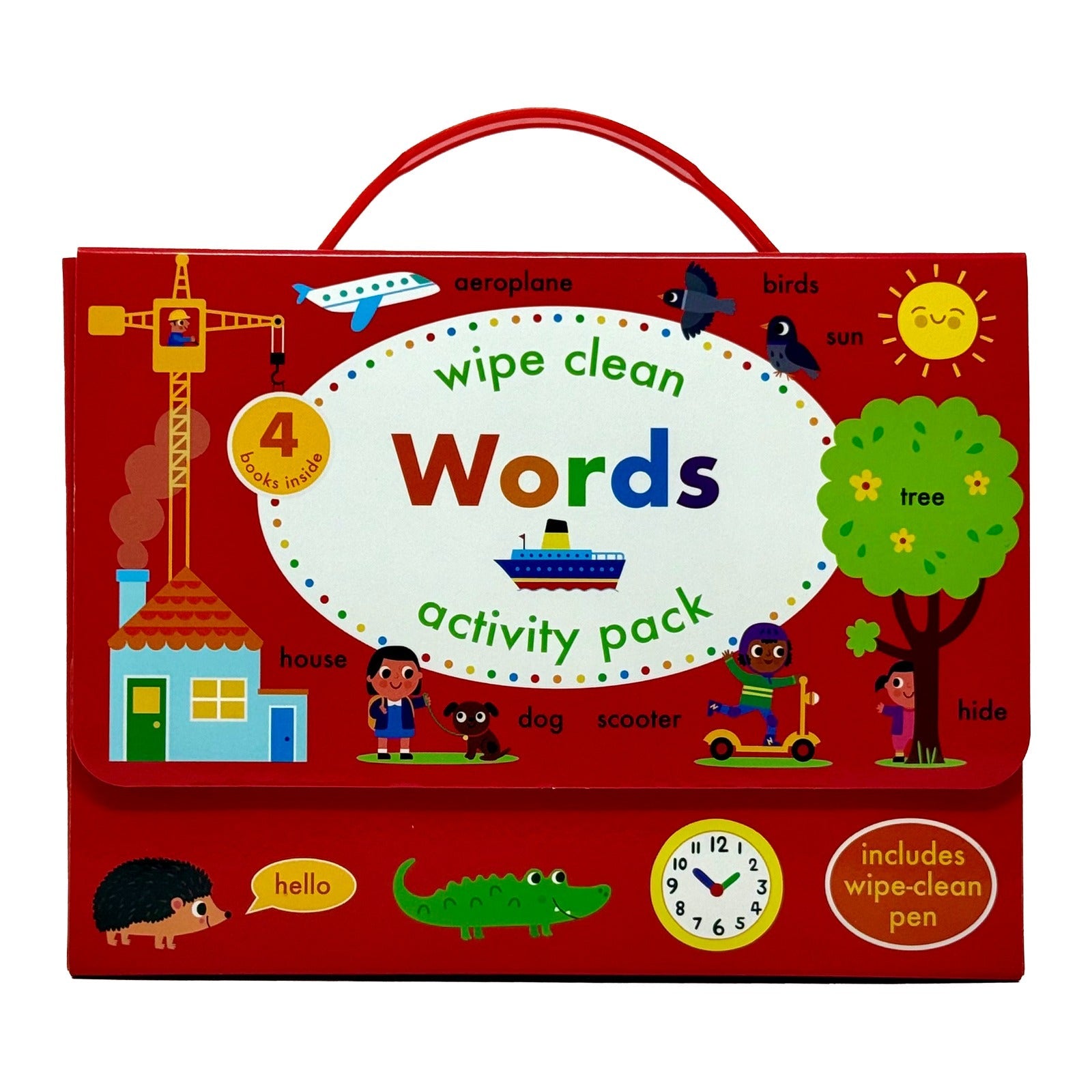 Wipe Clean Words Activity Pack Collection 4 Books Set (with pen)