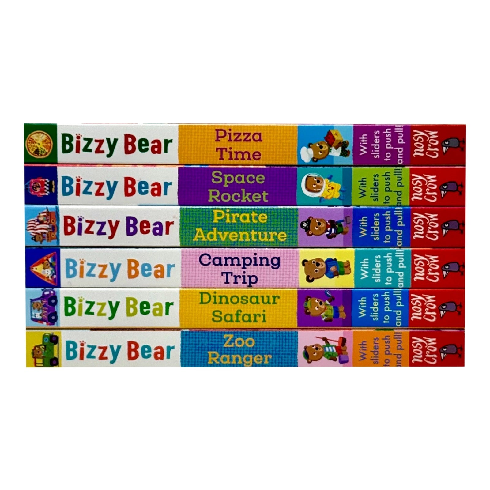 Bizzy Bear: Series 2 Collection 6 Board Books Set by Benji Davies (Zoo Ranger, Dinosaur Safari, Camping Trip, Pirate Adventure, Space Rocket & Pizza Time)