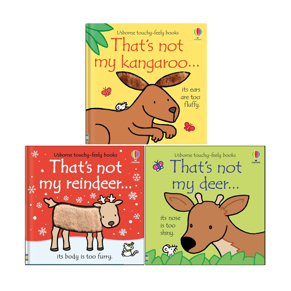 That's not my Series 3 Books Collection Set by Fiona Watt(That's not my kangaroo, That's not my reindeer & That's not my deer)