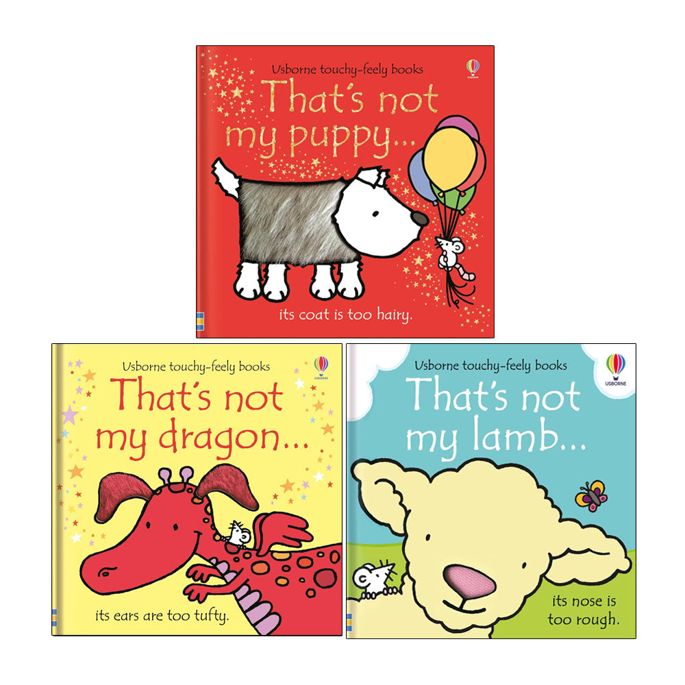 That's not my Series 3 Books Collection Set by Fiona Watt(That's not my puppy,That's not my dragon & That's not my lamb)