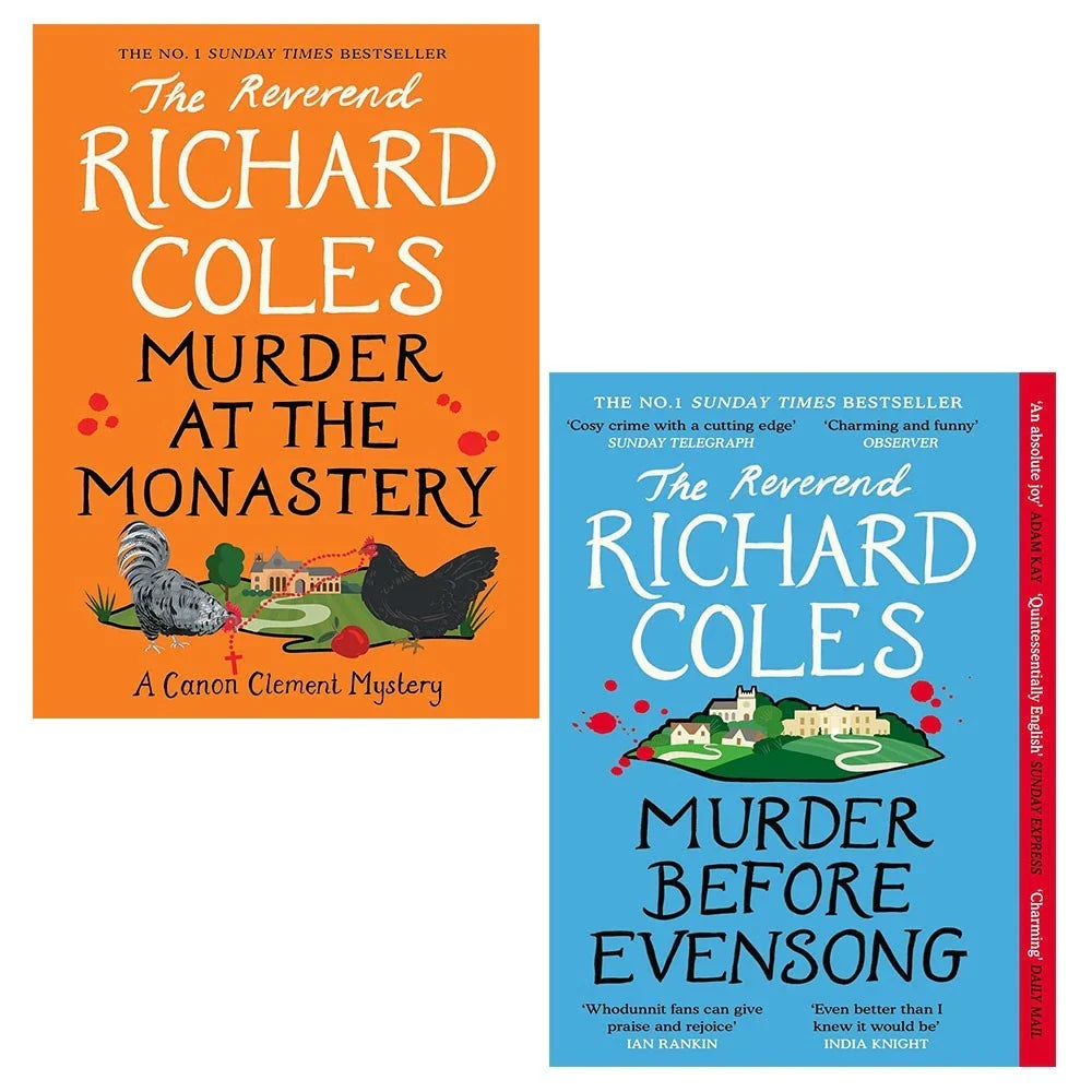 Canon Clement Mysteries 2 Books Set By Reverend Richard Coles (Murder at the Monastery & Murder Before Evensong)