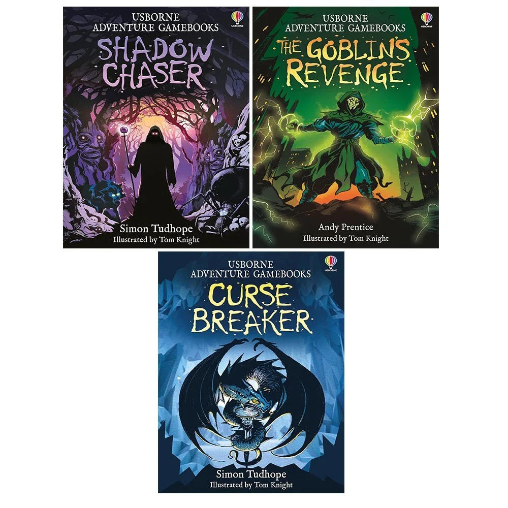 Adventure Gamebooks 3 Books  Set (Shadow Chaser, Curse Breaker & The Goblin's Revenge)