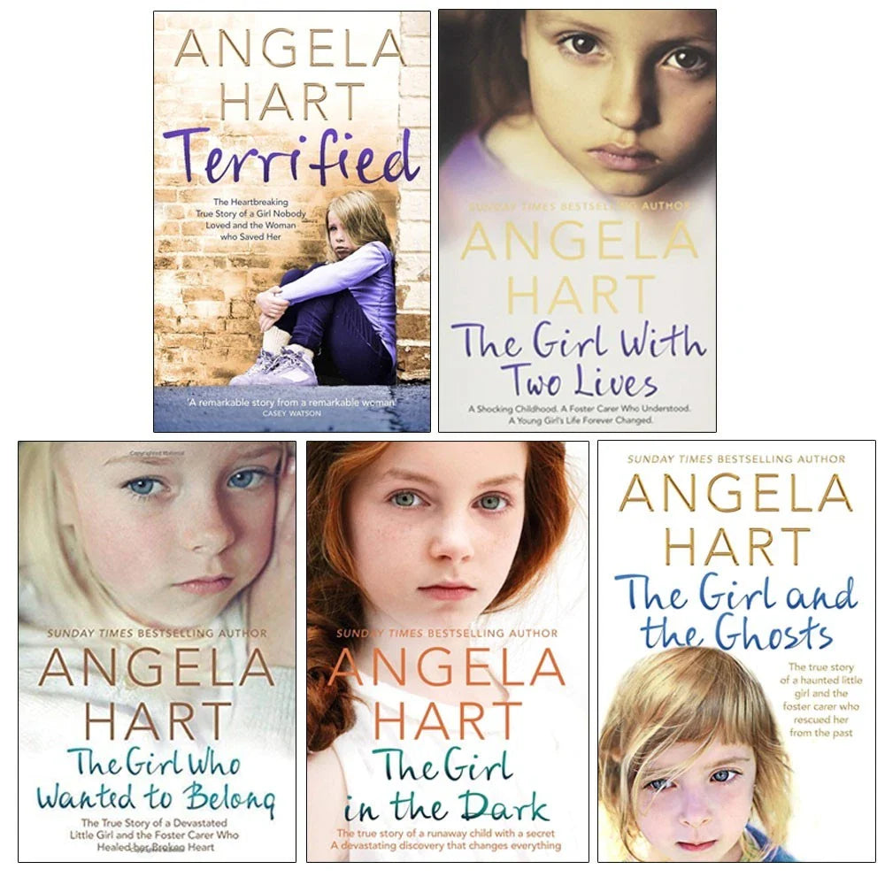 Angela Hart 5 Books Collection Set (Terrified,The Girl and the Ghosts, The Girl With Two Lives, The Girl Who Wanted to Belong & The Girl in the Dark)