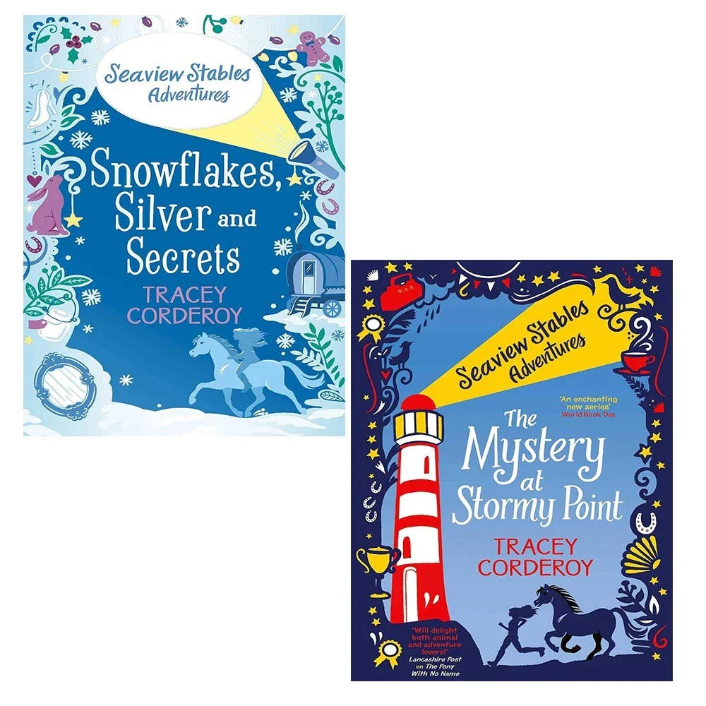 Tracey Corderoy Seaview Stables Adventures Series 2 Books Collection Set (Snowflakes Silver and secrets,The Mystery at Stormy Point)