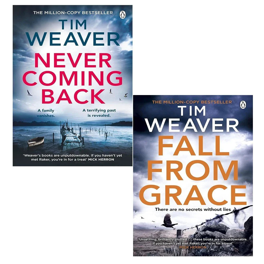 David Raker Series 2 Books Collection Set By Tim Weaver (Never Coming Back & Fall From Grace)