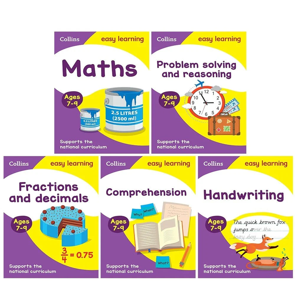 Collins Easy Learning KS2 Collection 5 Books Set Ages 7-9: Ideal home learning