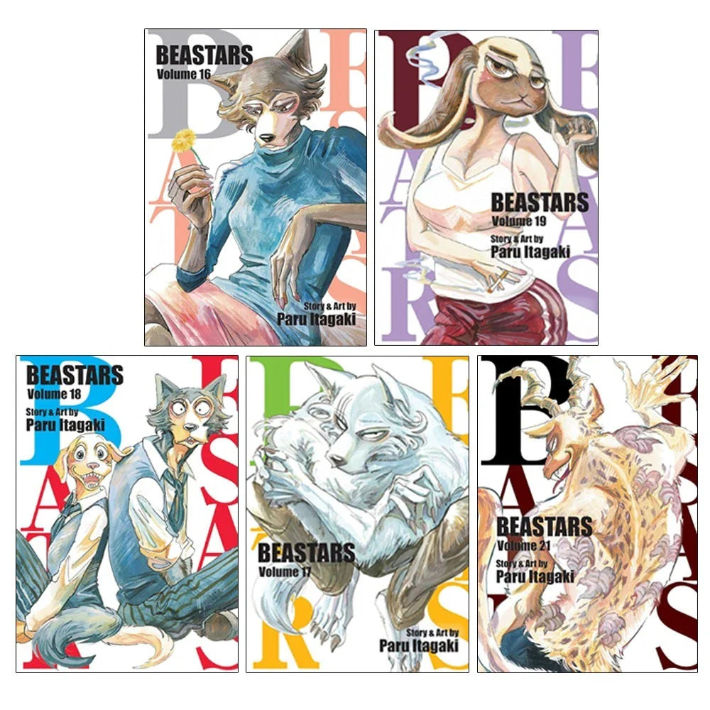 Beastars Series Vol 16,17,18,19,21 Collection 5 Books Set By Paru Itagaki