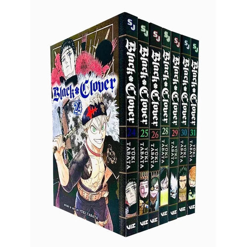Black Clover Series Vol 24 25 26 28 29 30 31 Collection 7 Books Set By Yuki Taba