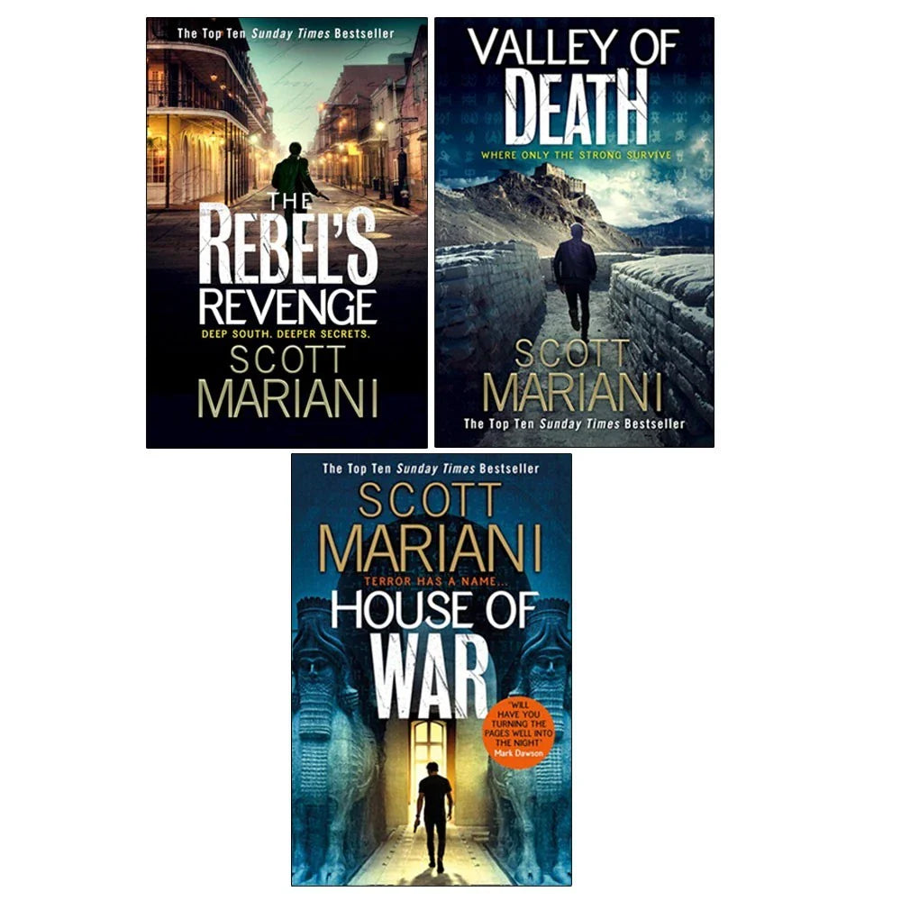Ben Hope Series 4 Collection 3 Books Set by Scott Mariani(The Rebel’s Revenge,Valley of Death & House of War)