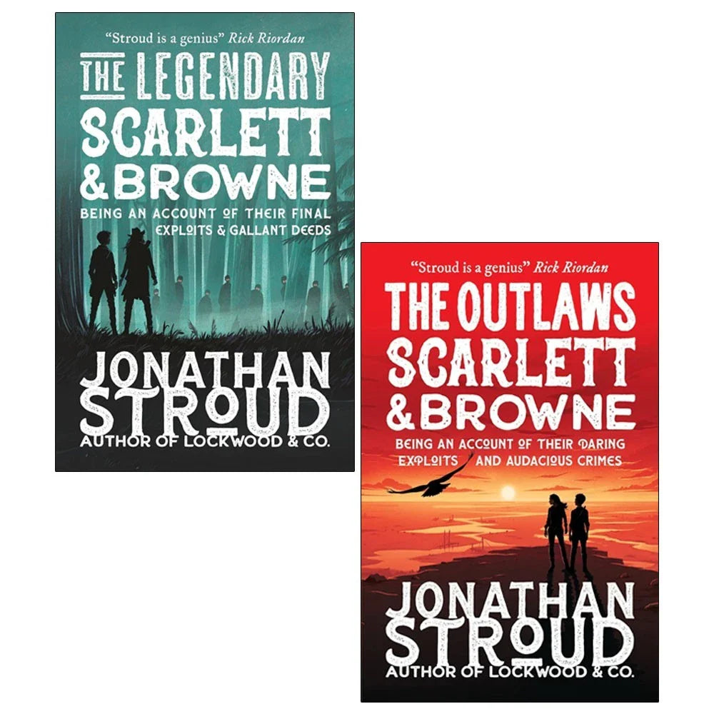 Scarlett and Browne Series 2 Books Collection Set by Jonathan Stroud Outlaws( Outlaws Scarlett and Browne &  Legendary Scarlett and Browne)