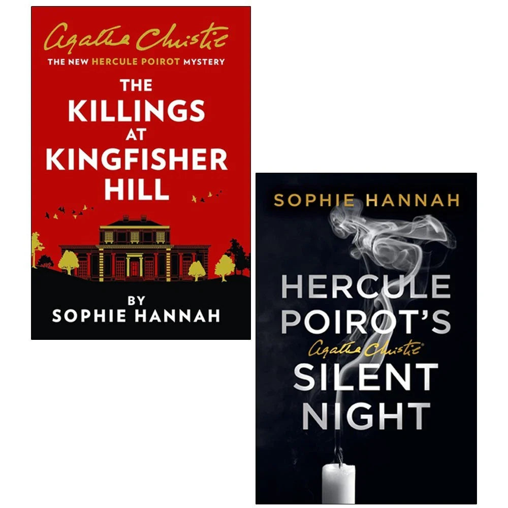 Hercule Poirot Series 2 Books Collection Set by Sophie Hannah(The Killings at Kingfisher Hill & Hercule Poirot’s Silent Night)