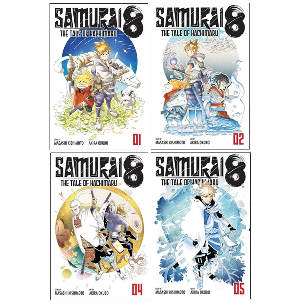 Samurai 8 Tale of Hachimaru Series 4 Books Collection Set(Samurai 8 Volume 1, Samurai 8 Volume 2,  Samurai 8 Volume 4 & Samurai 8 Volume 5)