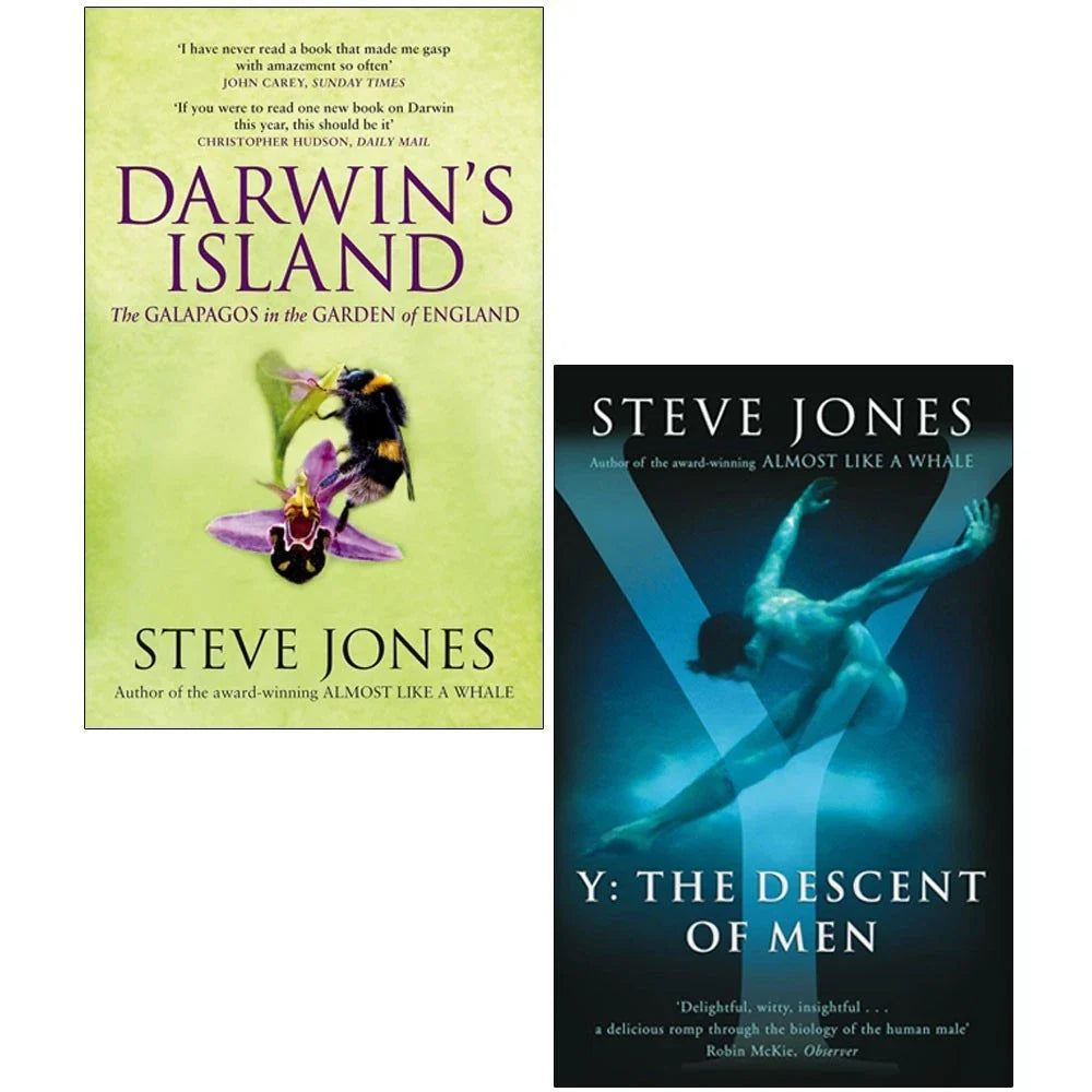 Steve Jones Collection 2 Books Set(Darwin's island  & Y the Descent of Men)