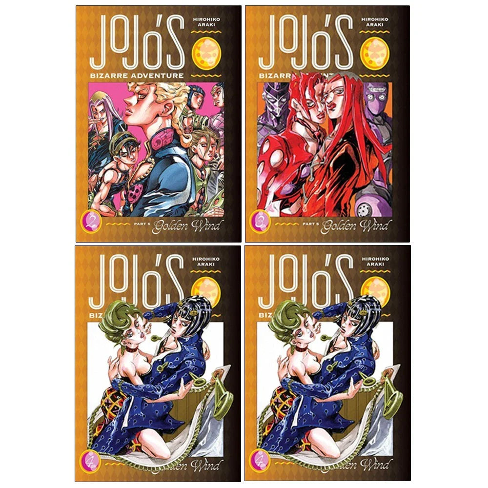 JoJo's Bizarre Adventure Part 5 Golden Wind Series 4 Books Collection Set