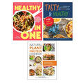 Healthy in One (HB), Natural Plant Protein Cookbook, Tasty & Healthy 3 Books Collection Set