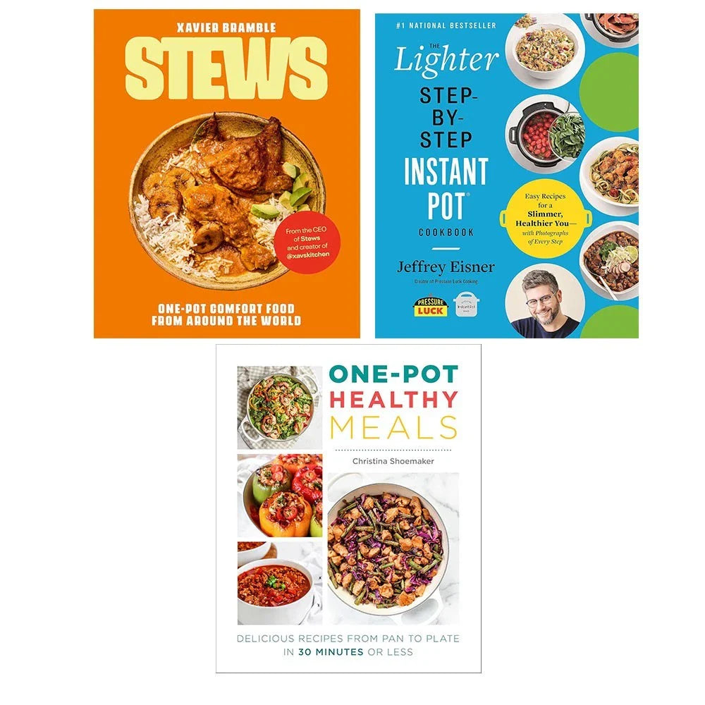 Stews (HB),Lighter Step-By-Step Instant Pot ,One Pot Healthy Meals 3 Books  Collection Set