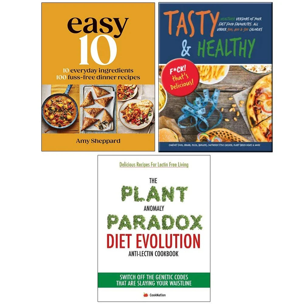Easy 10, Tasty and Healthy, Plant Anomaly Paradox Diet Evolution 3 Books Collection Set