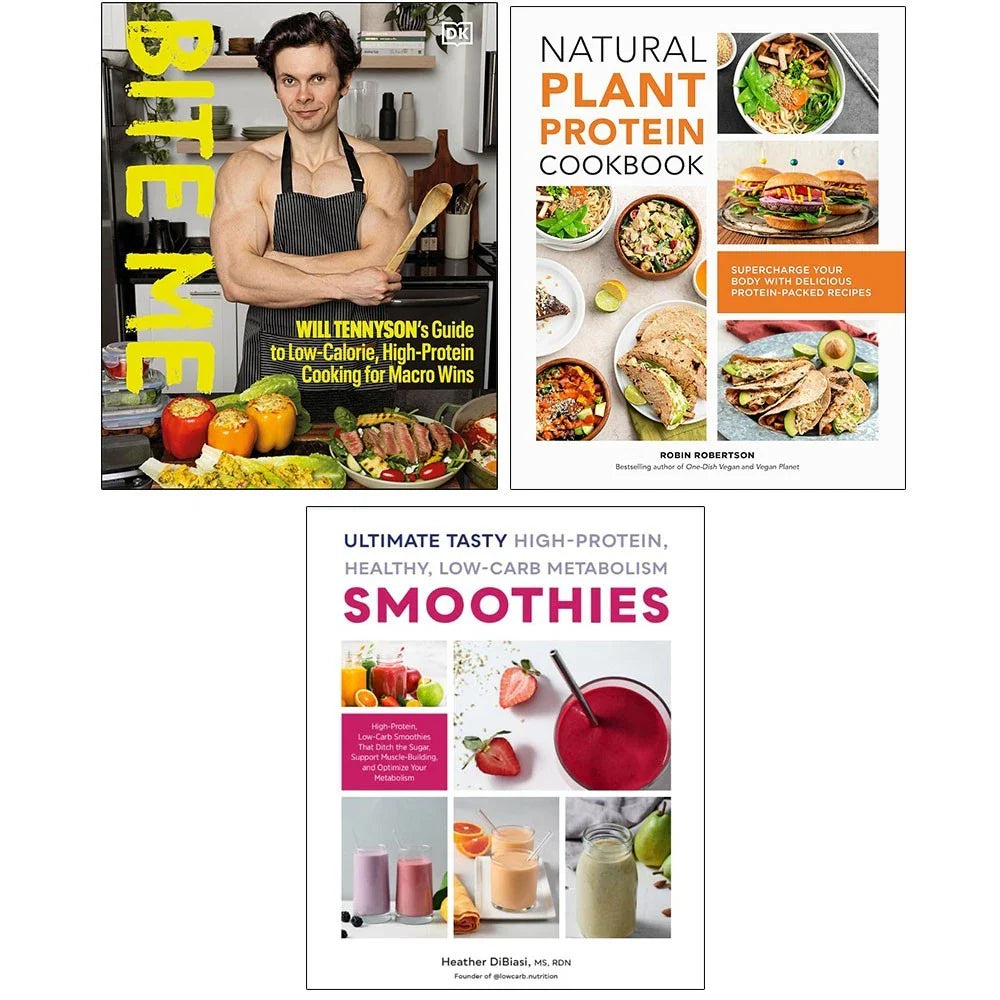 Bite Me( HB),Ultimate Tasty High Protein,Natural Plant Protein Cookbook 3 Books  Collection Set
