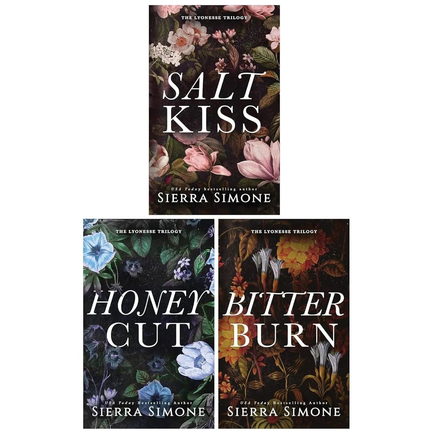 Lyonesse Trilogy 3 Books Collection Set by Sierra Simone (Salt Kiss ,Honey Cut & Bitter Burn)