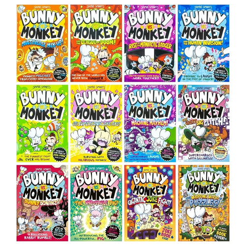 Bunny vs Monkey 12 Books Collection Set By Jamie Smart