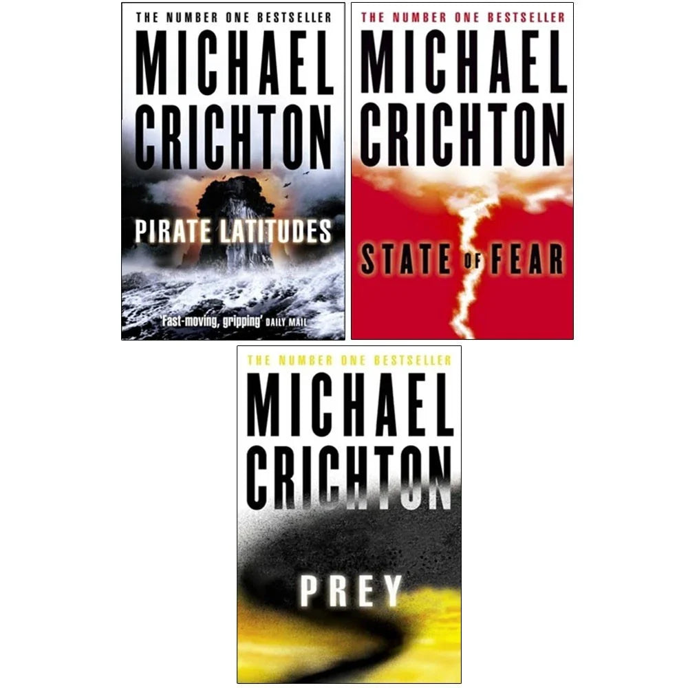 Michael Crichton Collection 3 Books Set(State of Fear,Prey  & Pirate Latitudes)