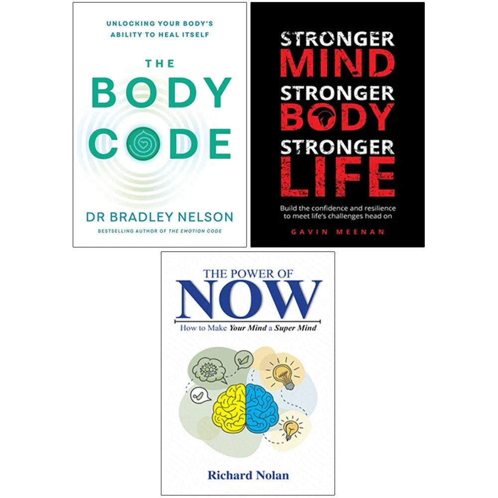Body Code, Power of Now,Stronger Mind, Stronger Body 3 Books Collection Set