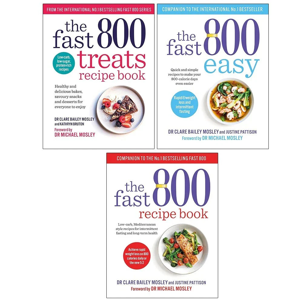 Fast 800 Series 3 Books Collection Set(The Fast 800 Treats Recipe Book, The Fast 800 Easy & The Fast 800 Recipe Book)