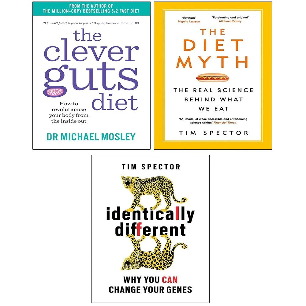 Diet Myth, Identically Different, Clever Guts Diet Michael Mosley 3 Books Collection Set