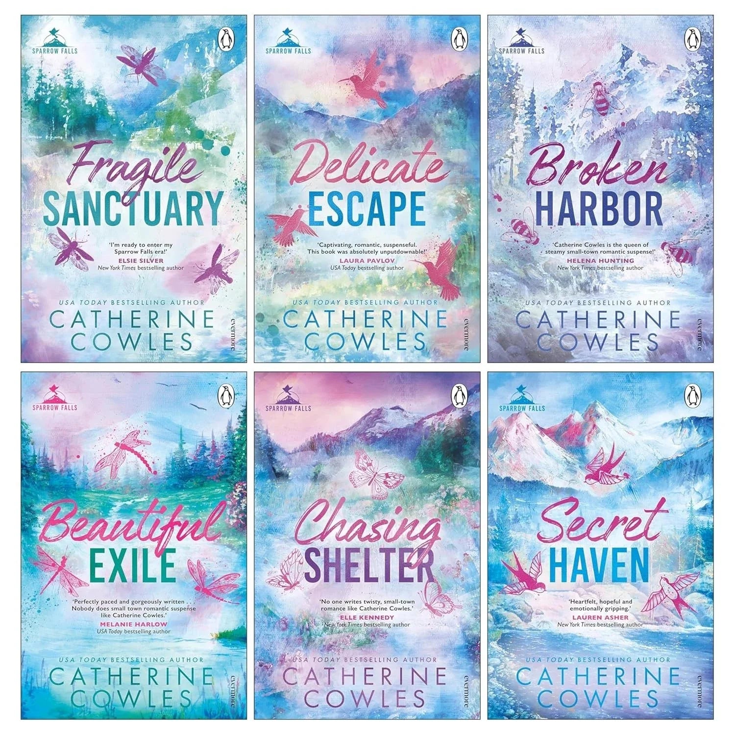 Sparrow Falls Series 6 Books Collection Set by Catherine Cowles