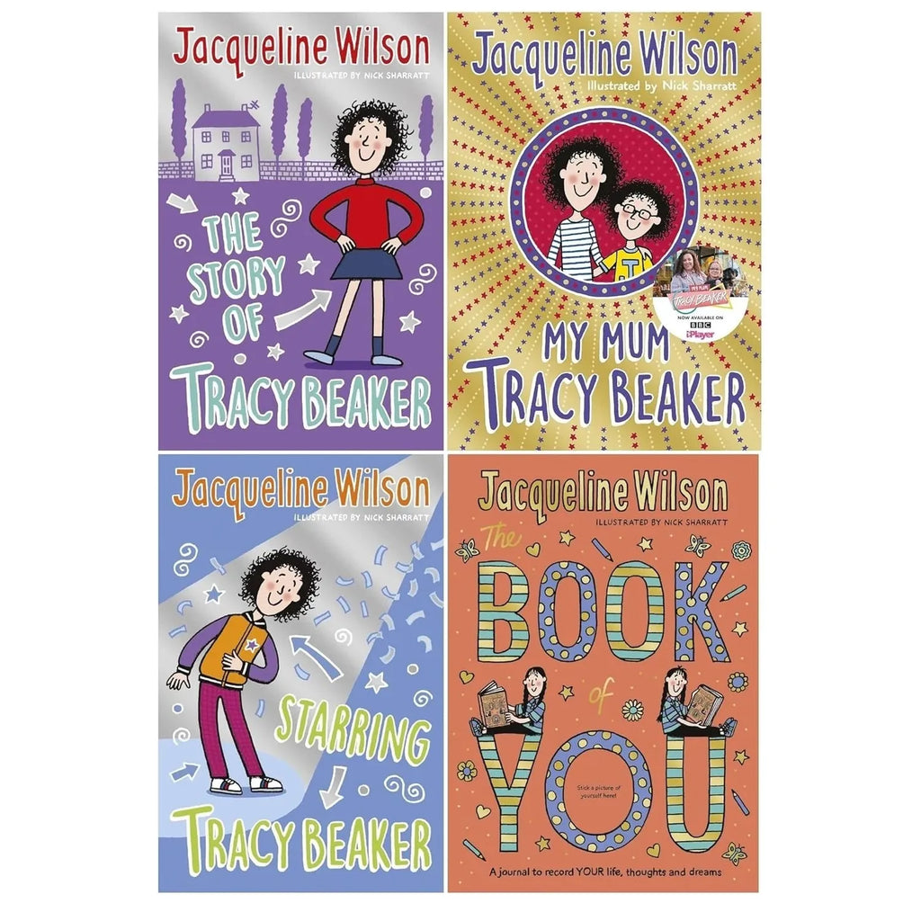 Jacqueline Wilson Collection 4 Books Set(My Mum Tracy Beaker [], The Book of You, The Story of Tracy Beaker & Starring Tracy Beaker)