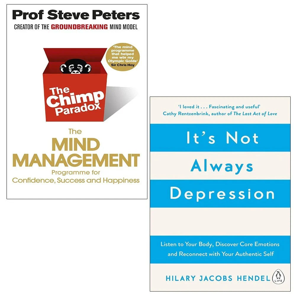 Chimp Paradox Prof Steve Peters, It's Not Always Depression 2 Books Collection Set