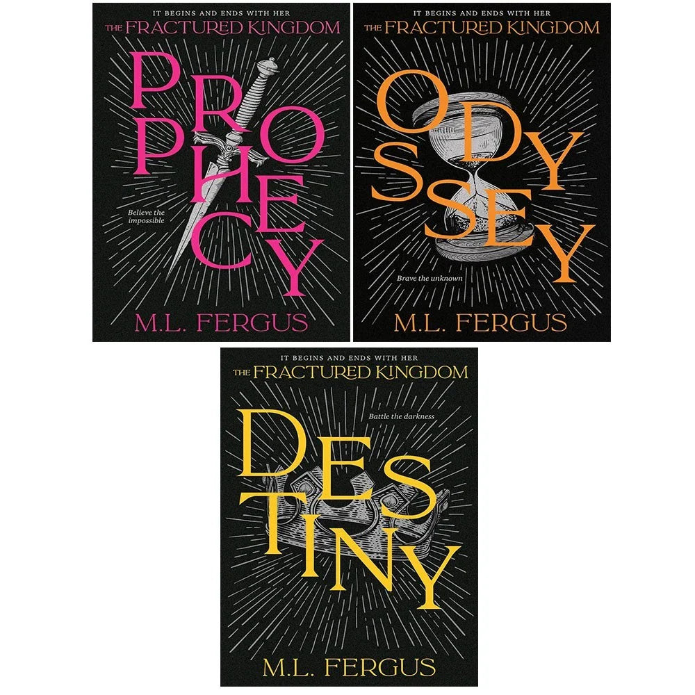 Fractured Kingdom Series 3 Books Collection Set By M.L Fergus( Prophecy,Odyssey,Destiny)