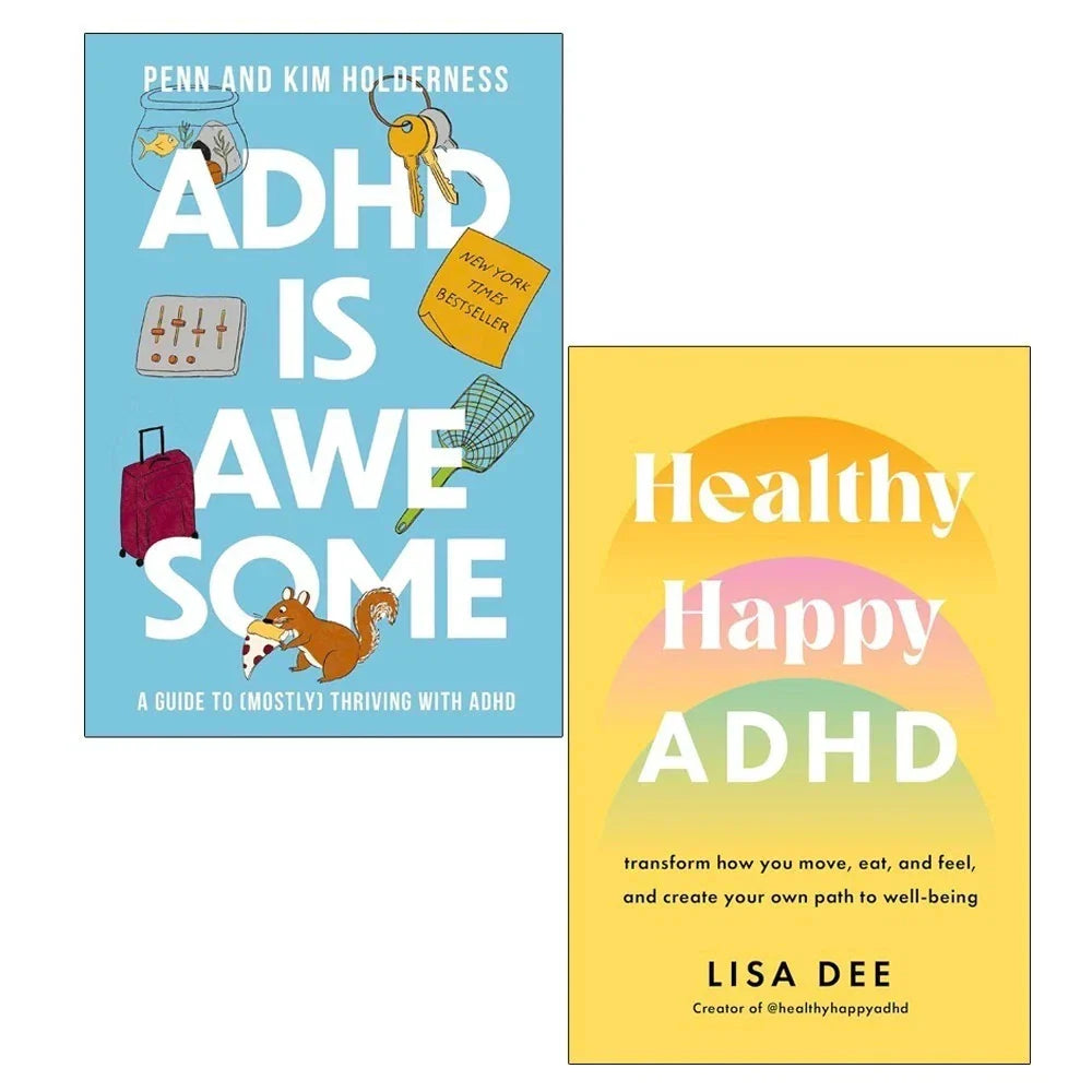 ADHD is Awesome Penn Kim Holderness , Healthy Happy ADHD Lisa Dee 2 Books Collection Set