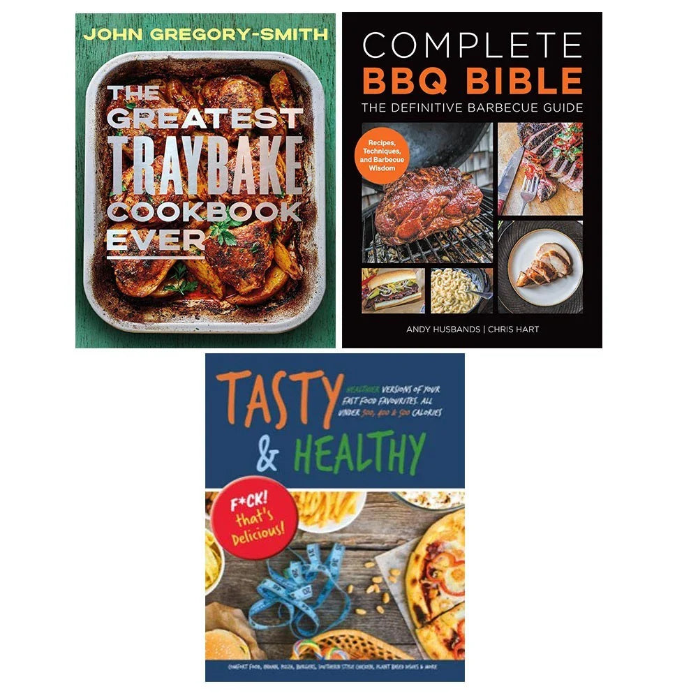 Greatest Traybake Cookbook Ever (HB), Complete BBQ BIBLE,Tasty Healthy 3 Books Collection Set