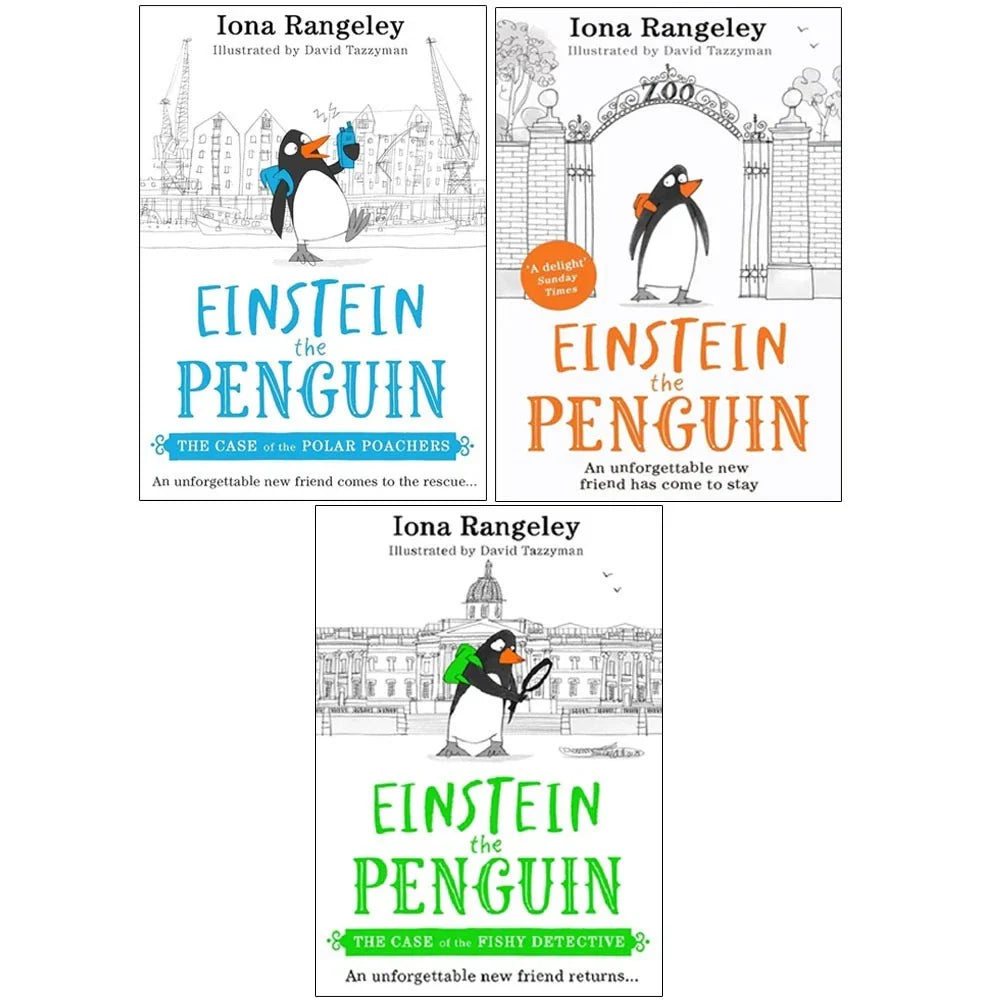 Einstein the Penguin Series 3 Books Collection Set by Iona Rangeley (Einstein the Penguin, The Case of the Fishy Detective, The Case of the Polar Poachers)